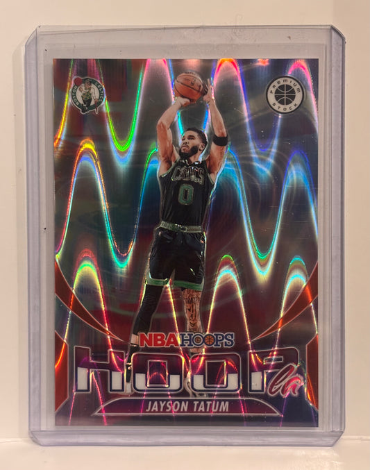 2023-24 Premium Stock #12 Jayson Tatum - Hoopla Seismic Wave Refractor 012/199