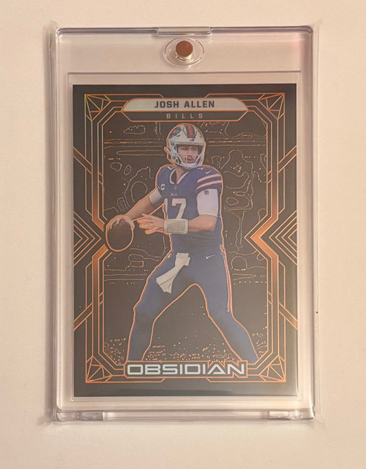 2022 Panini Obsidian #13 Josh Allen - Orange Etch 28/75