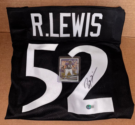 Ray Lewis Custom Signed Jersey