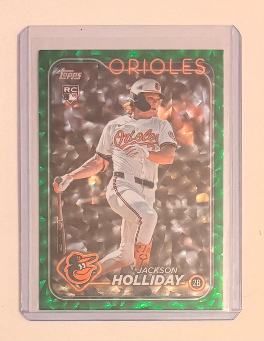 2024 Topps Update Series #US50 Jackson Holliday - RC - Green Crackle 102/499